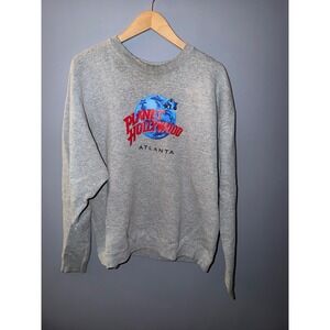 Planet Hollywood Atlanta‎ Sweatshirt Crewneck Gray Graphic Print Long Sleeve